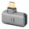 Magnetic Type C to USB Adapter 24pin Gold Plated Aluminum Housing 8K 60Hz Light Grey USB3.1 Adapter