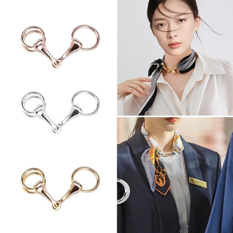 Unique High-quality Ladies Buckle Silk Scarf Buckle Luxury Scarf Brooch Buckle All-match Jewelry Gift