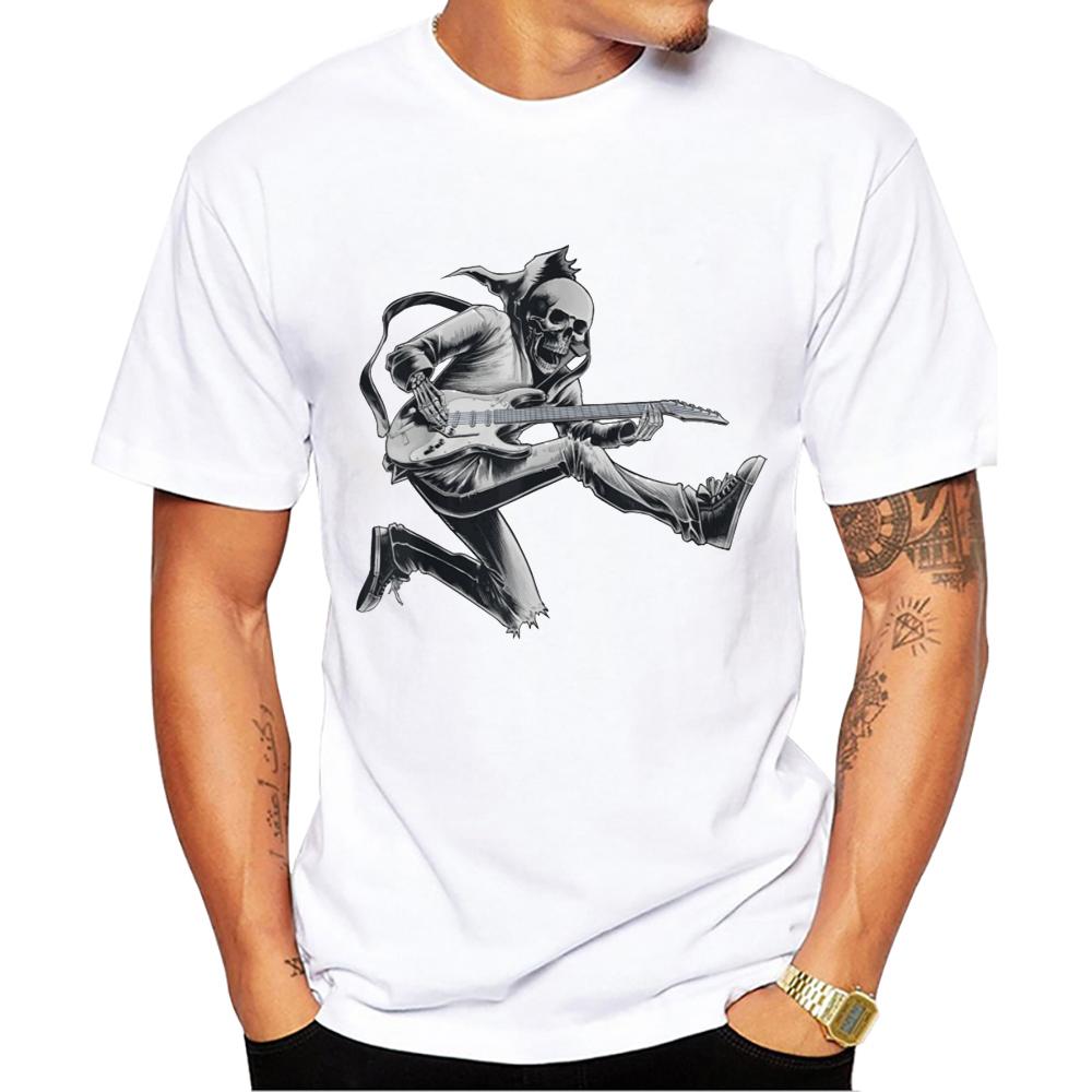 TEEHUB Vintage 3D Cat Play Guitar Men T-Shirt Fashion Streetwear Short Sleeve T Shirts Hipster Music Tee Cool Tops