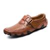 Men's Casual Leather Slip-On Driving Shoes - Breathable, Soft-Soled, All-Match Style, Large Size (Model 8899)