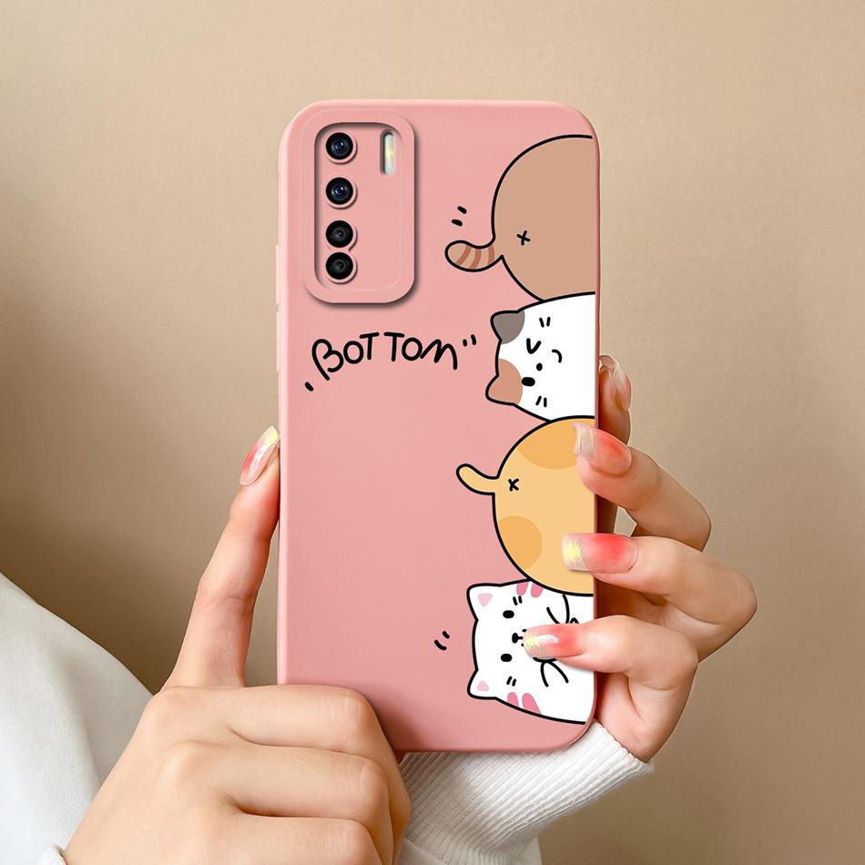 For Oppo F15 F17 Pro Phone Case Coconut Tree Soft Smooth Liquid Silicone Bumper For Oppo F 15 F 17 Camera Protection Back Cover