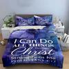 Christian Bible Verse Bedding Set Bedding Duvet Cover Set Duvet Cover Pillowcases (1 * Duvet Cover 2 * Pillowcases, without duvet insert)