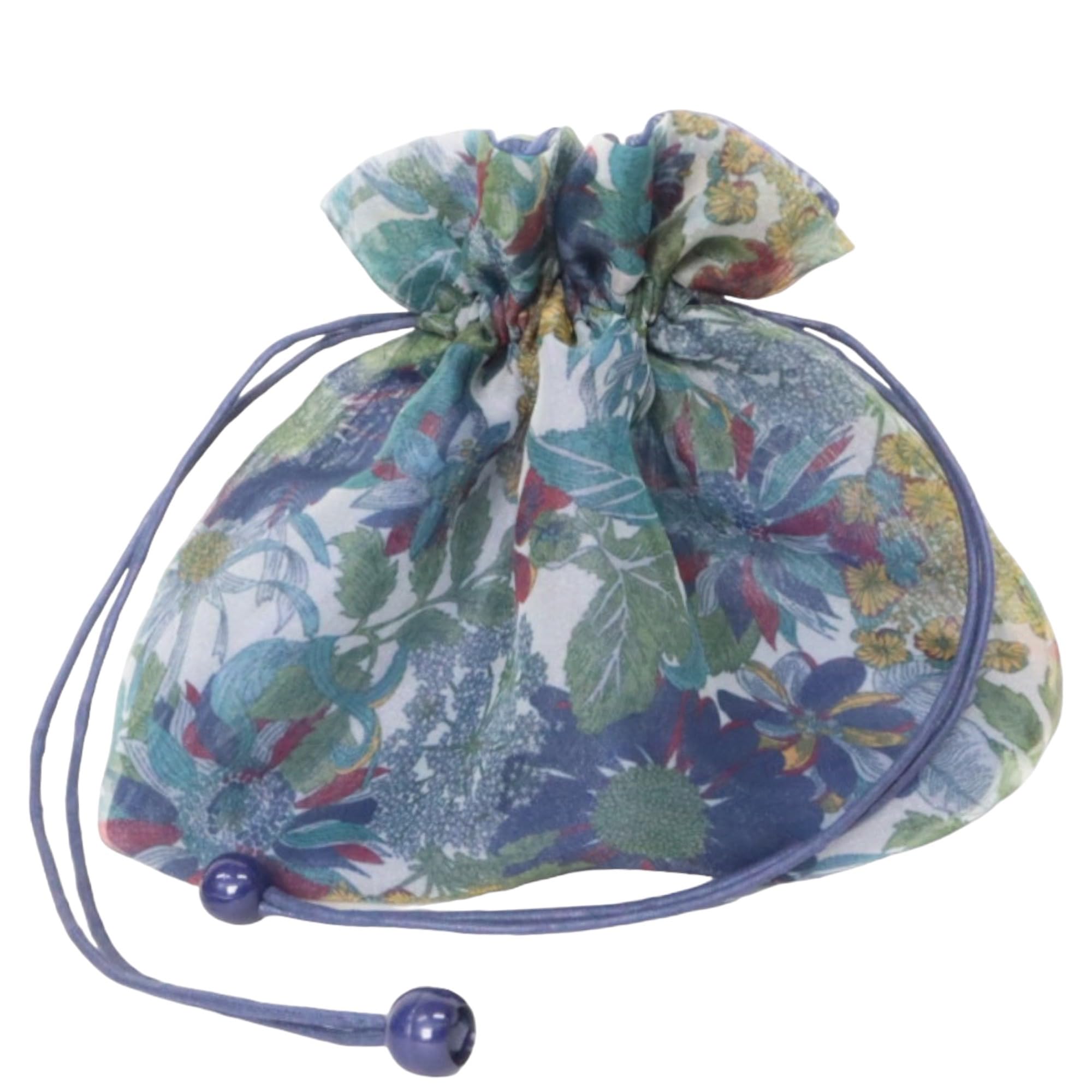 

Мешочек из органзы на кулиске Liberty, Сделано в Belle Blanche Angelica [Сетка из органзы], Япония, (Маленький, Темно-синий)