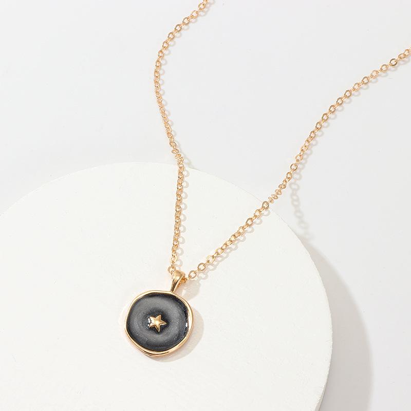 Collana A Strati Con Pendente Luna E Fiore - Gioiello Moda Argento Regolabile Per Donna E Ragazza - Catena Choker Multistrato