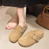 Thick-soled summer one-pedal new bag head slippers trendy half slippers 2025 casual slippers outer wear women