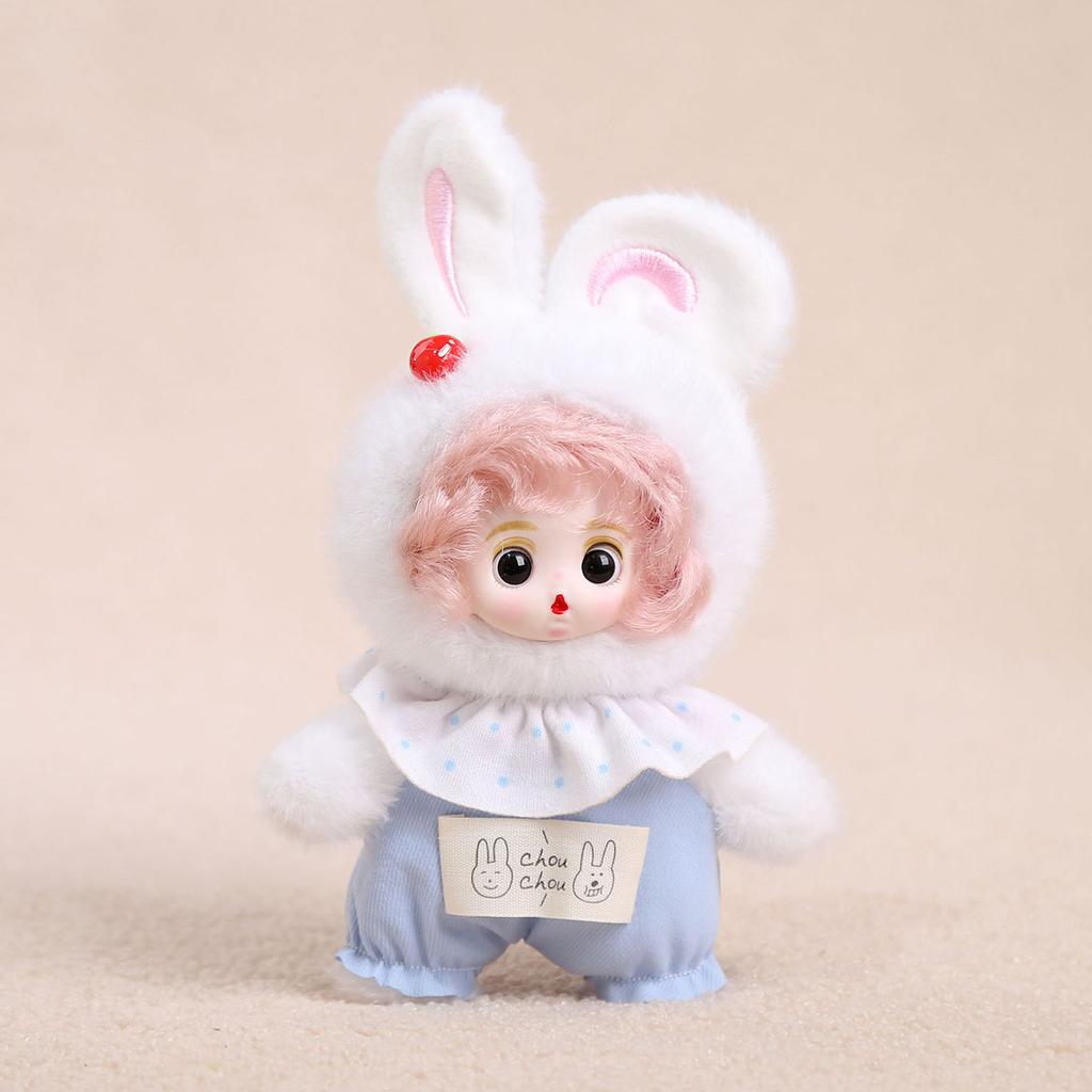 Vinyl Plush Toy Small Peach Doll Pendant Keychain Girl Bag Pendant Cute Doll