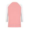 Women's Casual And Fashionable Patchwork V-Neck Top With Seven Quarter Sleeves Top