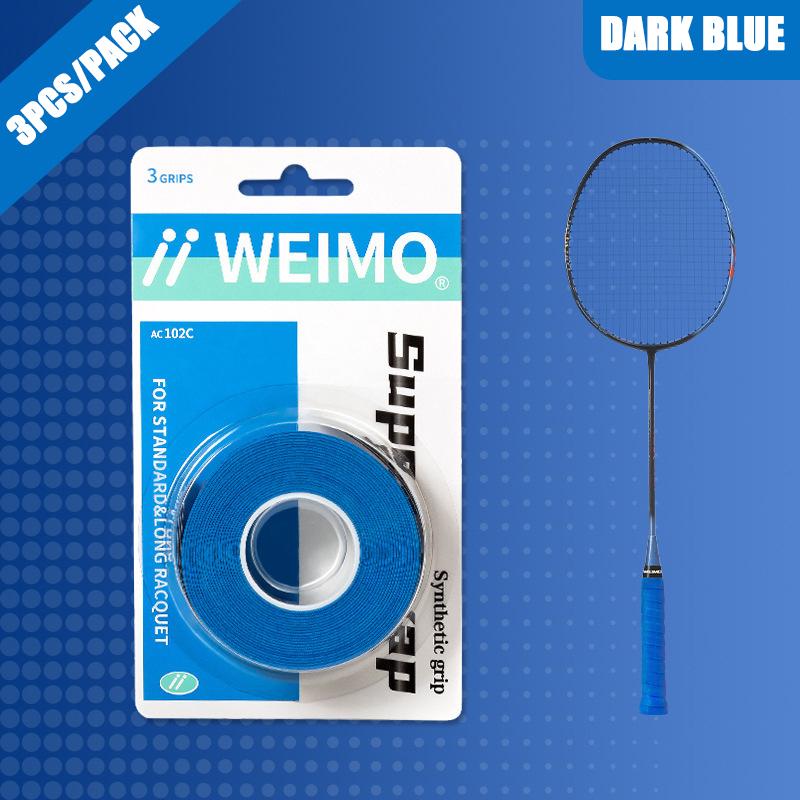 3 Pcs/Pack Badminton Hand Rubber Wrap Around Handle With Anti-Slip Sweatband Grip Handle Leather Badminton Hand Rubber