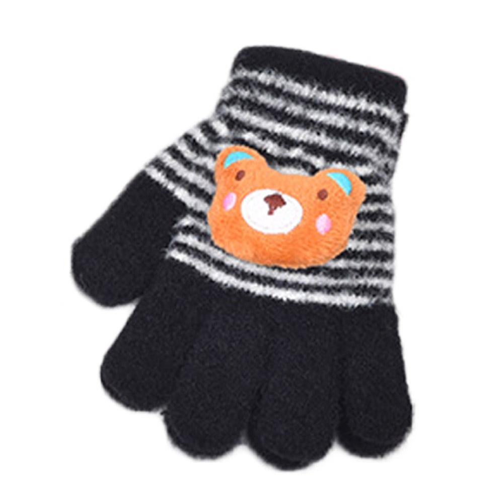 Vinter Barnhandskar Helfingerhandskar Stickade Mjuka Barnvantar Pojkar Flickor Handskar Tjocka Håll Varma Hösthandskar