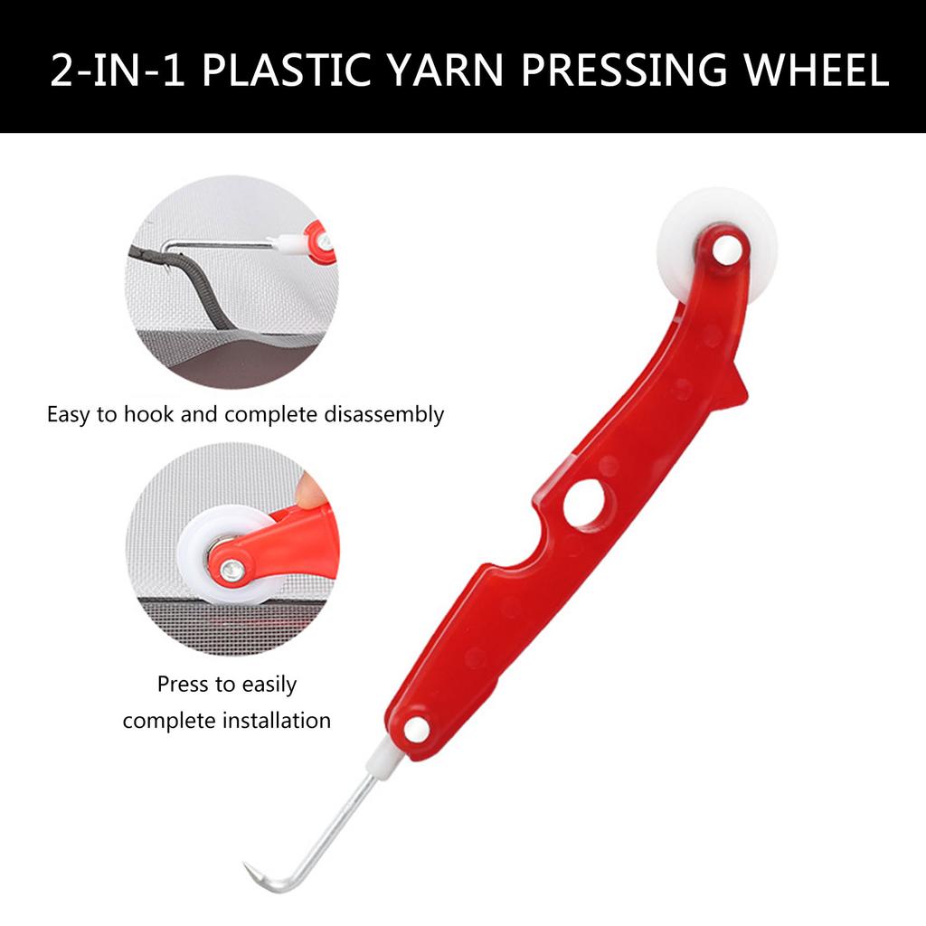 Double Wheel Sealing Roller Spline Roller Rolling Tool Window Grille Rolling Tool Hook for Removing Splines Piping Tool