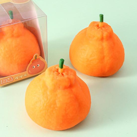 Stress Relief Ugly Orange Toy Decompression Dekopon Tangerine Squeeze Stress Ball Anti-anxiety Simulation Fruit Sensory Fidget Toy