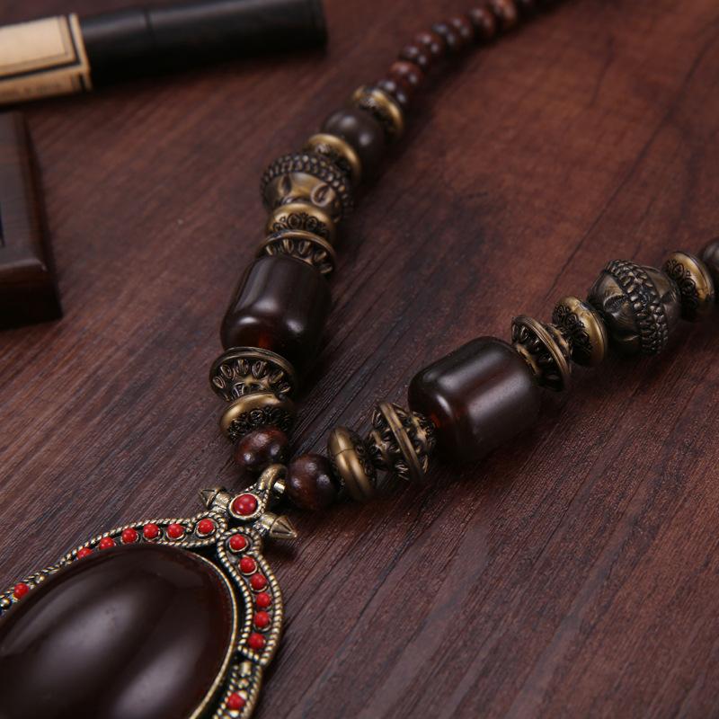 Landie Yunnan Tibetan Ethnic Style Bohemian Necklace Bead String Performance Pendant Accessories