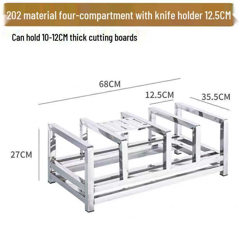 GOWKE Stainless Steel Commercial Chopping Board Rack