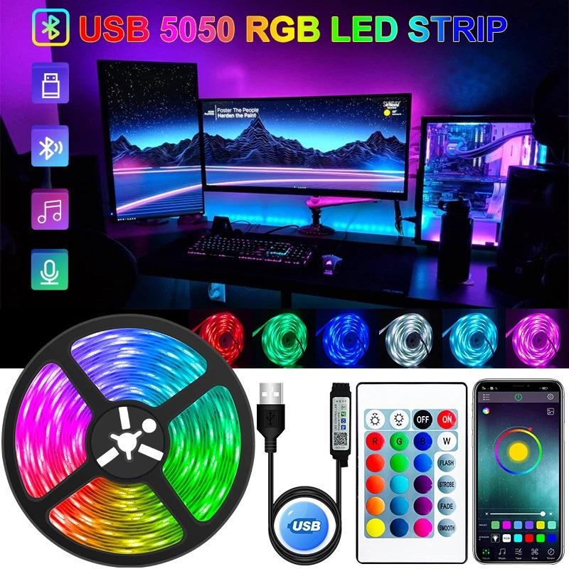 5V USB 5050 LED RGB Stripe Streifen Hintergrundbeleuchtung Bluetooth Control DE 5V USB 5050 LED RGB Stripe Streifen Hintergrundbeleuchtung Bluetooth Control DE