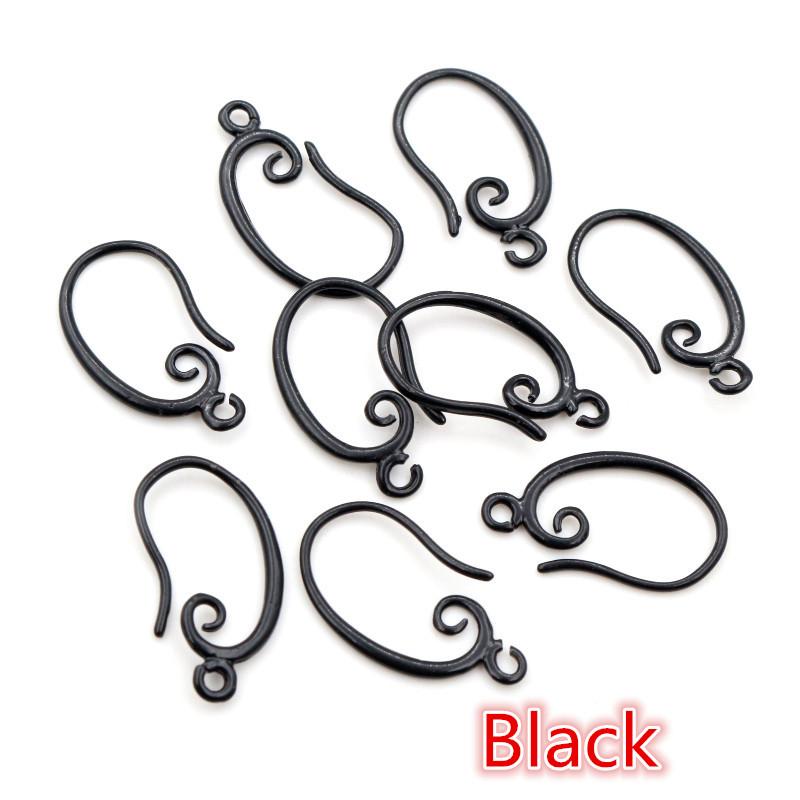 10pcs 19x11mm High Quality Classic 8 Colors Plated Brass French Earring Hooks Wire Settings Base Settings Whole Sale