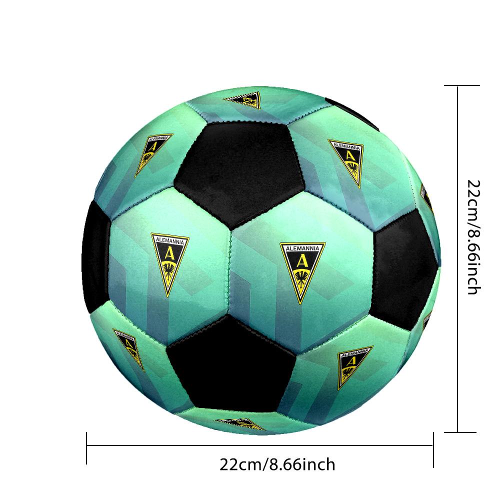 Alemannia Soccer Ball Colorful All Ages Machine Stitched PVC Competition Ready Durable High-Bounce.SIZE5