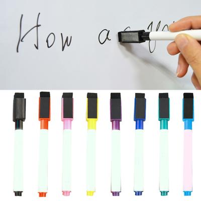 50Pcs Erasable Magnetic Drawing Dry Whiteboard Markers Eraser Pen Stationery