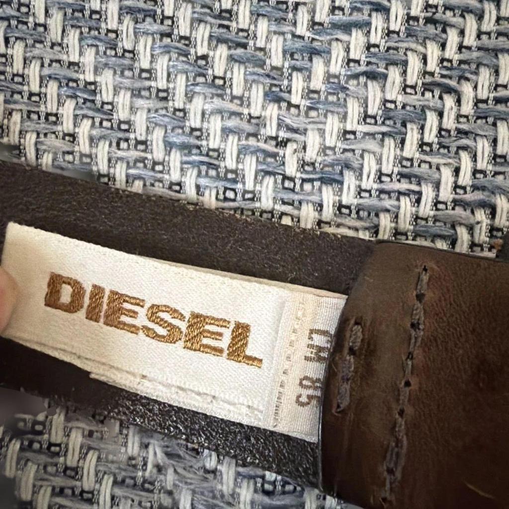 Used DIESEL Leather Belt Brown 85cm