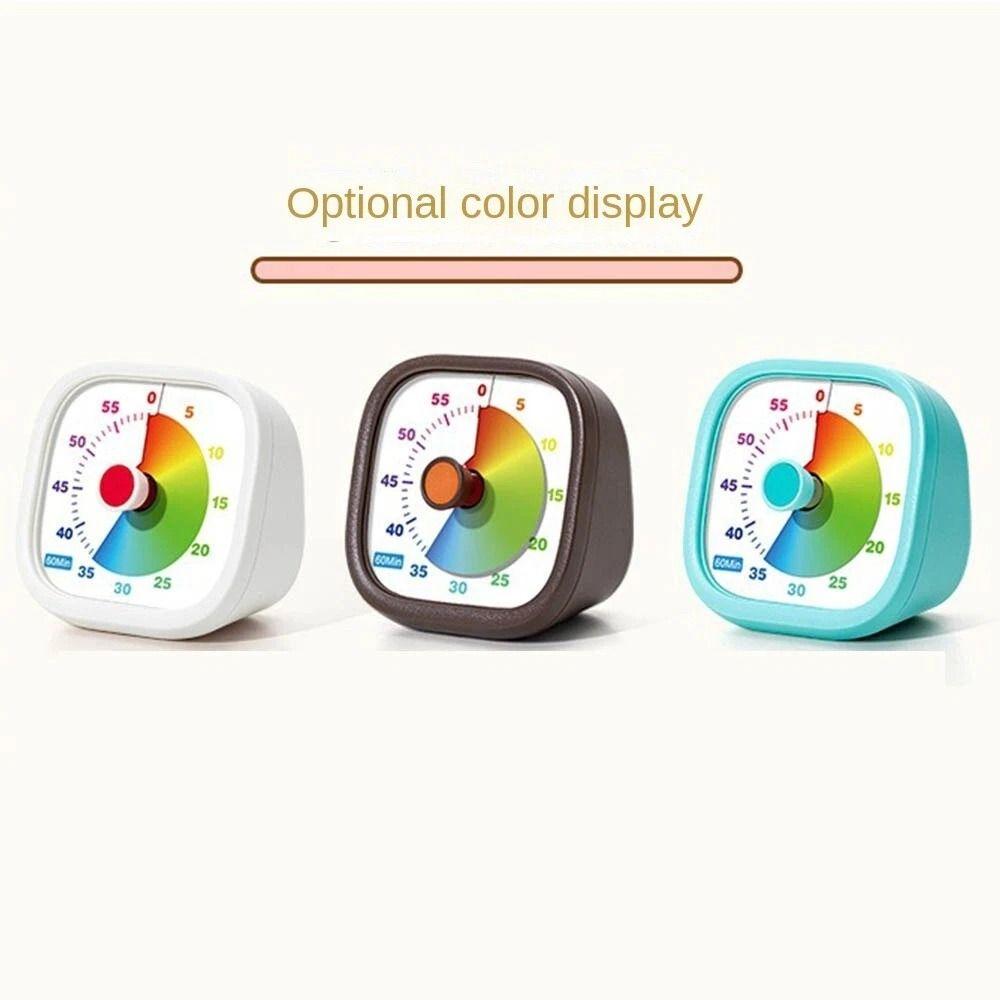 Multifunction 60 Minutes Visual Timer Plastic Durable Classroom Timer Silent Study Tool Countdown Timer Kitchen Cooking