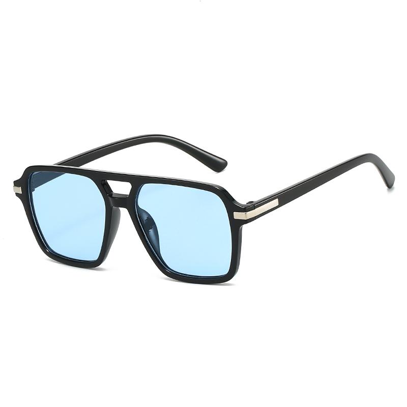 Vintage Double Bridge Sunglasses UV400 Retro Fashion Luxury Brand for Women Men Outdoor Driving Eyewear