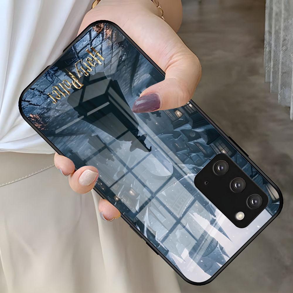 

H-Harry P-Potters-S Magci Castle Phone Case For Samsung S25 S24 FE S23 S22 S21 Plus S20 Ultra Note20Ultra Black Glass Cover Samsung S20 FE