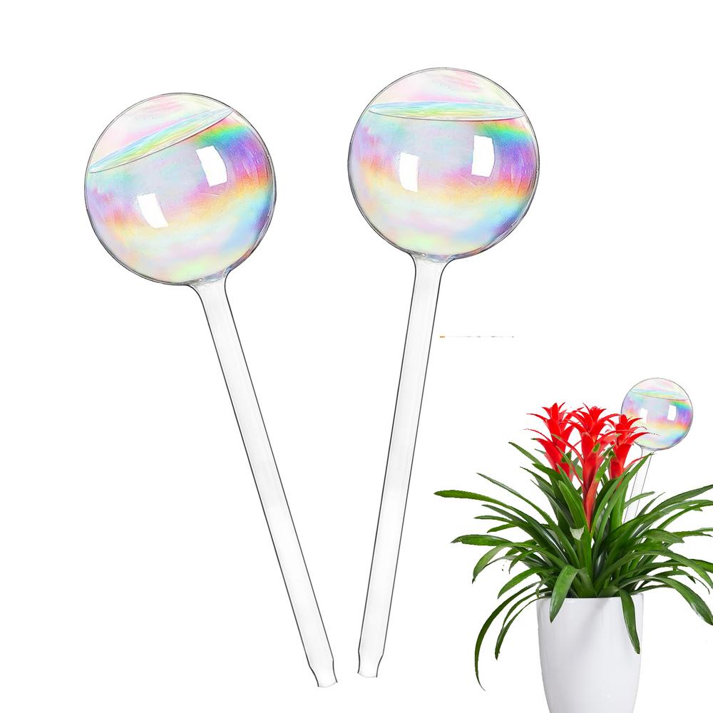 

Watering Bulbs For Indoor Plants Rainbow Gradient Color Glass Clear Automatic Flower Automatic Watering Device Auto Waterer