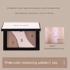 Shadow Contouring and Highlighting All-In-One Palette, Three-Color Brightening Matte Face Contouring Palette, Nose Shadow and Blush Three-In-One