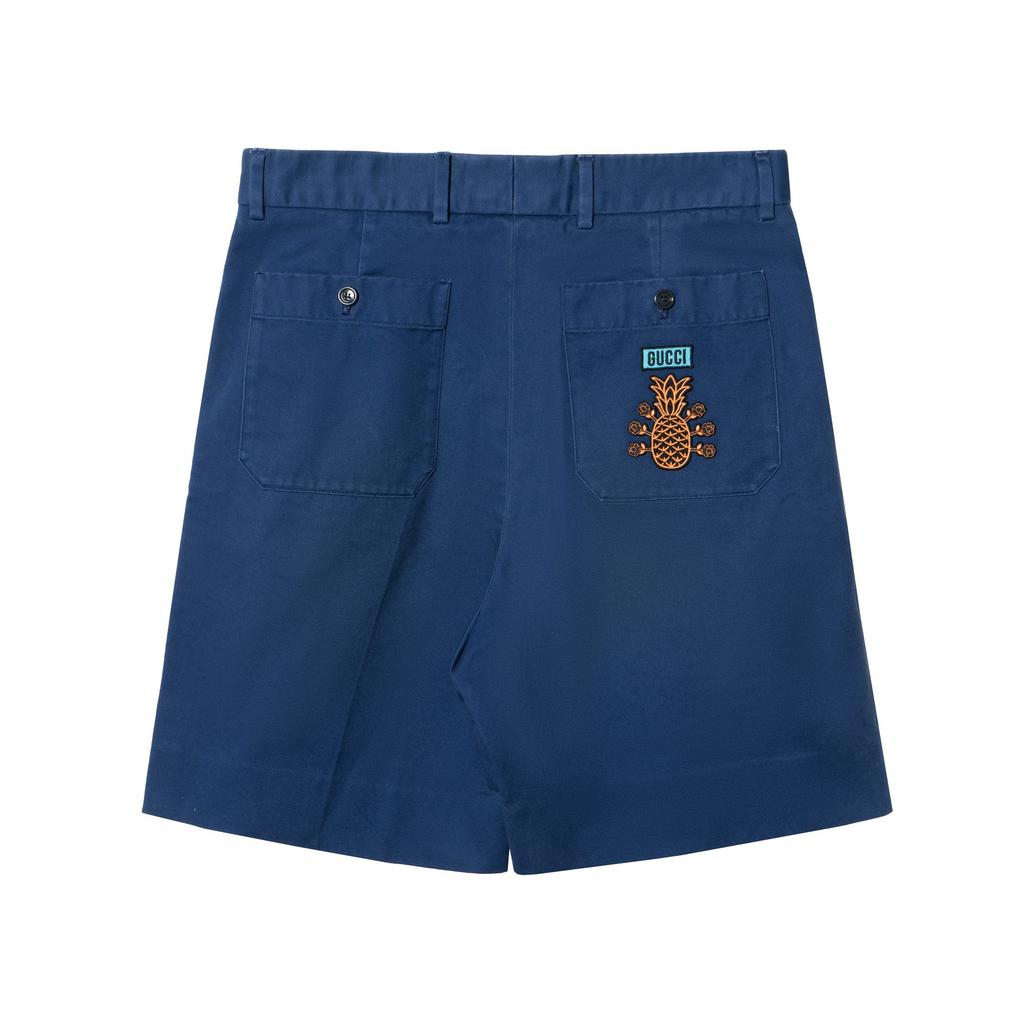 Gucci Pineapple Embroidered Shorts 671828-ZAHMH-4307