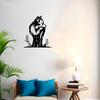 2D Wolf Head Metal Wall Art Laser Cut Iron Rustic Modern Decor Outdoor Home Wall Decor Ideal Gift