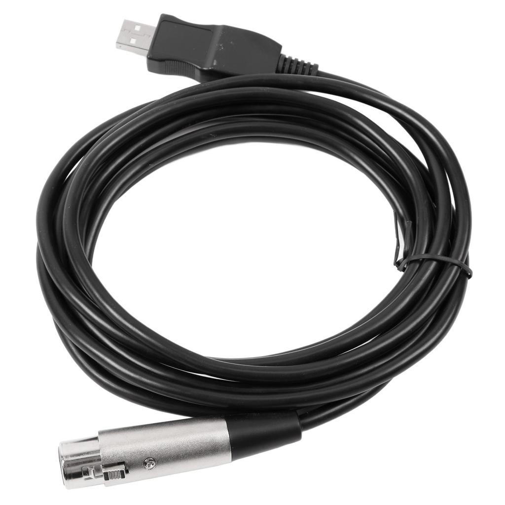 USB to XLR Microphone Cable Professional Stable Signal Output Recordable USB to XLR Mic Converter Cable for PC 9.8ft 3m