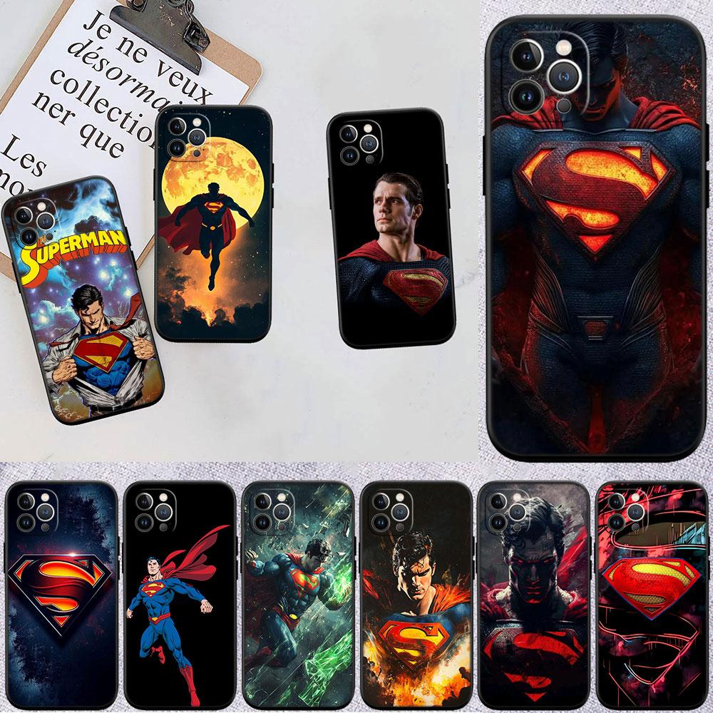 CJ106 Superman Soft Shell Phone Case for Redmi Note 10 11 12 Pro Max 10S 10C 10T 11A 11S 12S 12C