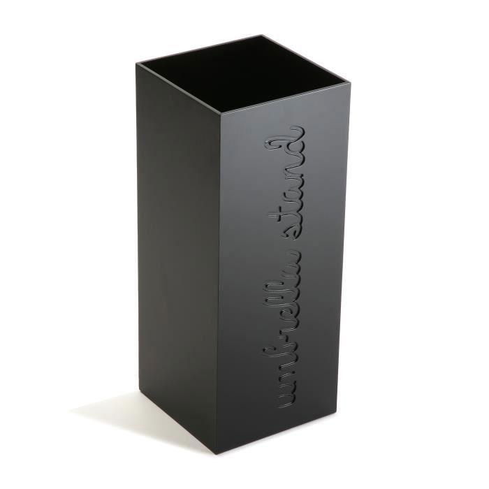 Porte-parapluie - VERSA - Budapest - Bois MDF - Noir - 48,5 X 22 X 22 Cm