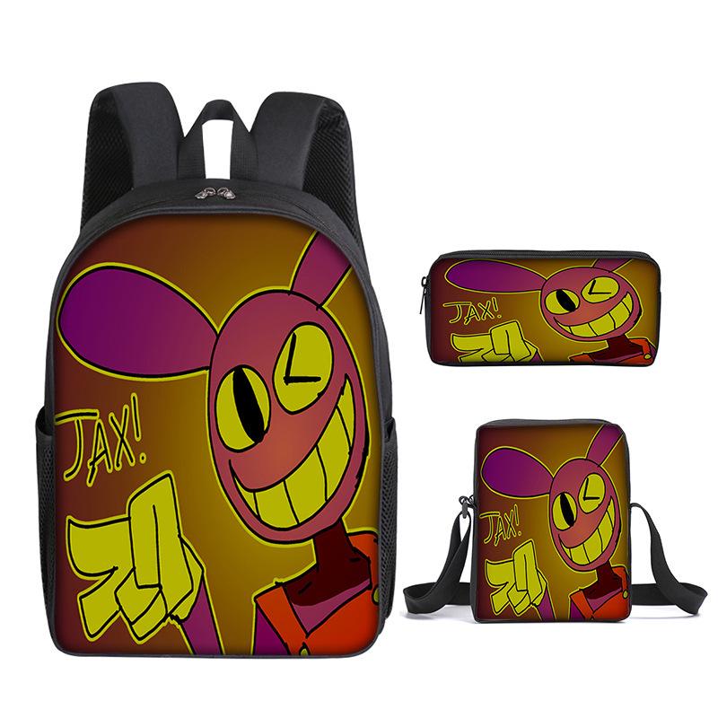 Digital Circus Children'S School Bag The Amazing Digital Circus Student Backpack Three-Piece Set