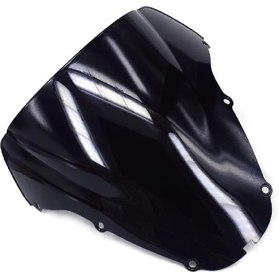 WYNMOTO Motorcycle Double Bubble Windshield Windscreen Fit for Honda CBR929RR 2000-2001 CBR900RR 00 01 Black