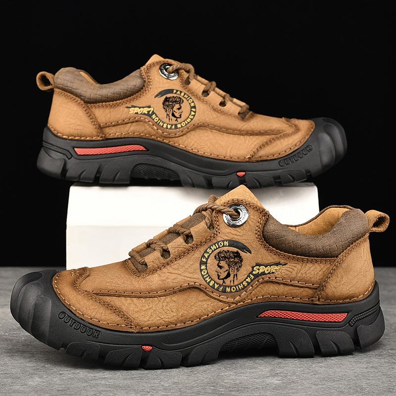 Fashion Fashion Outdoor Men's Shoes Casual Hiking Shoes Men Genuine Leather Travel Climbing Camping Footwear Brand Comfortable Sneakers