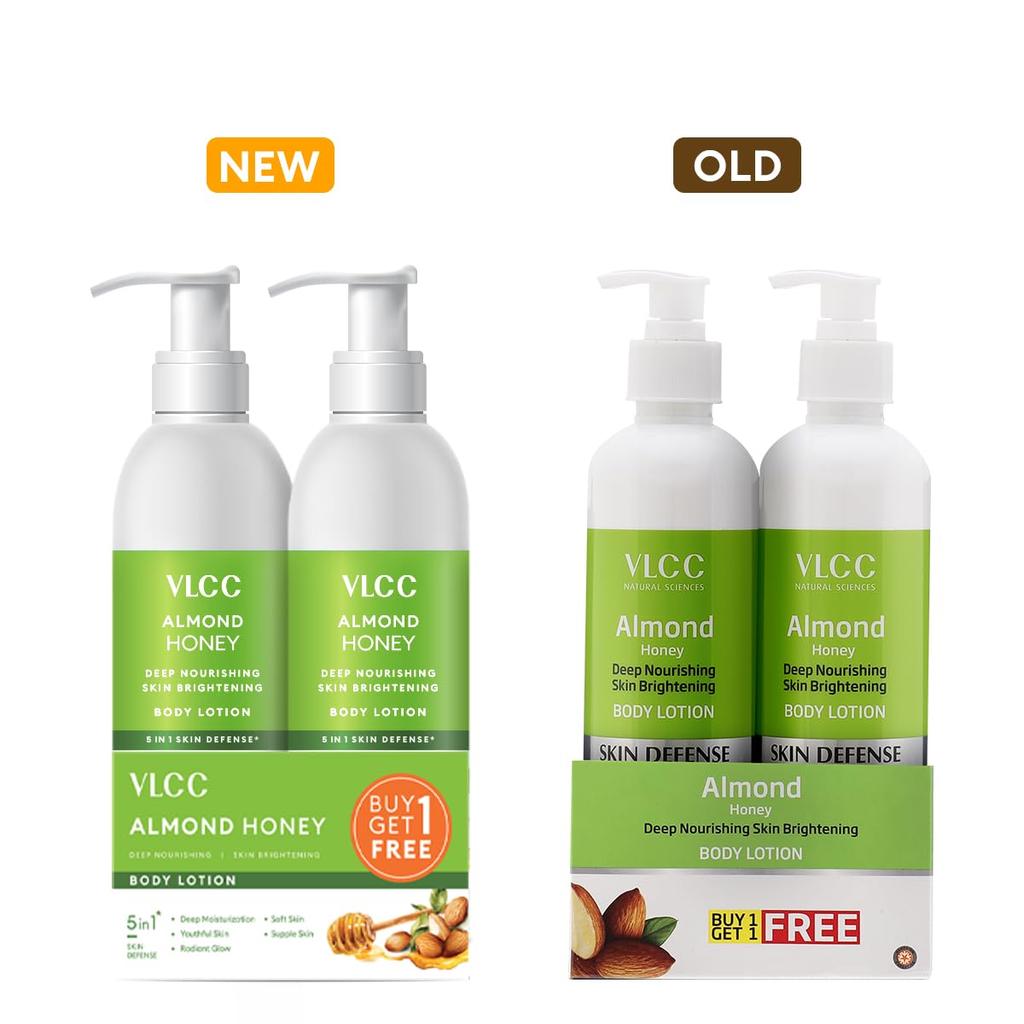 VLCC Almond Honey Deep Nourishing Body Lotion 350 Ml X Pack Of 2 For Hydrated Glowing Youthful Skin Moisturizing Care