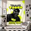 Wall Hanging Tapestry With Custom Name & Text, Travis Scott Decorative Tapestry For Bedroom