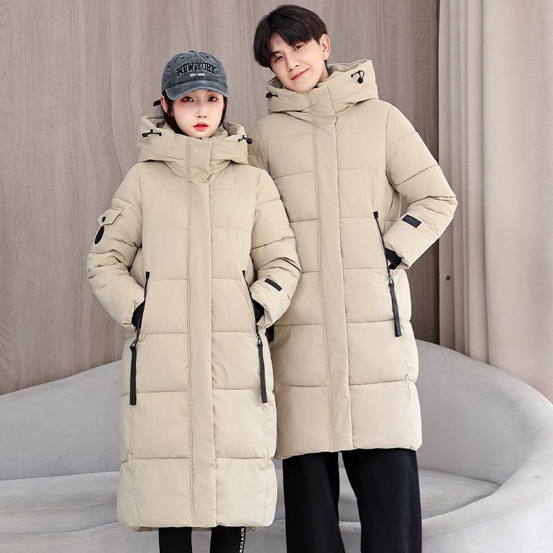 

Зимняя хлопковая куртка средней длины для мужчин и женщин 2025 новая пуховая хлопковая куртка свободная утолщенная теплая куртка модель для пары XXL хаки