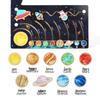Wooden Solar System Puzzle: Children's Educational Toy with Eight Planet Matching Board