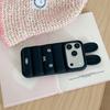 Down Feather 3D Ears Rabbit iPhone 15/16/17 Pro Max Anti-Drop Case