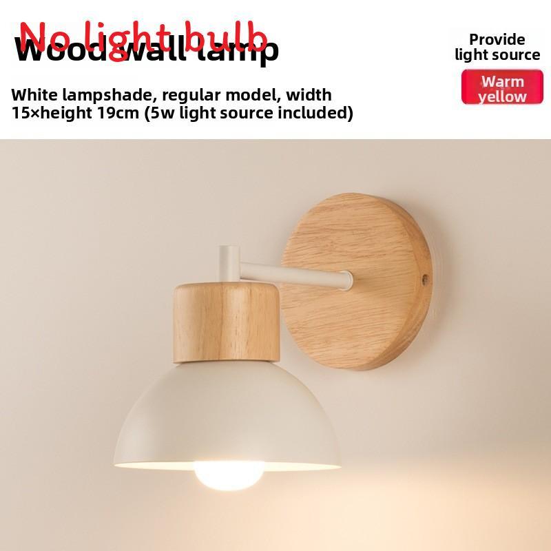 Nordische Wandleuchte LED Modern Minimalistisch Holz Flur Schlafzimmer Wohnzimmer Wandlicht Für Kinderzimmer Dekoration