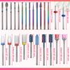 SPEEDWOX Nail Drill Bit Set of 25 Shank with Storage Multifunctional for Gel Suitable for Care and Electric Nail (Diamond/Ceramic/Carbide/Silicone)