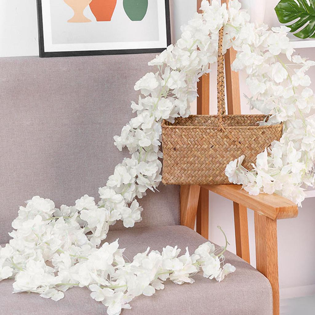 1.8m 256 Simulated Artificial Sakura Flower Garland Hanging Vines for Spring Home Room Wedding