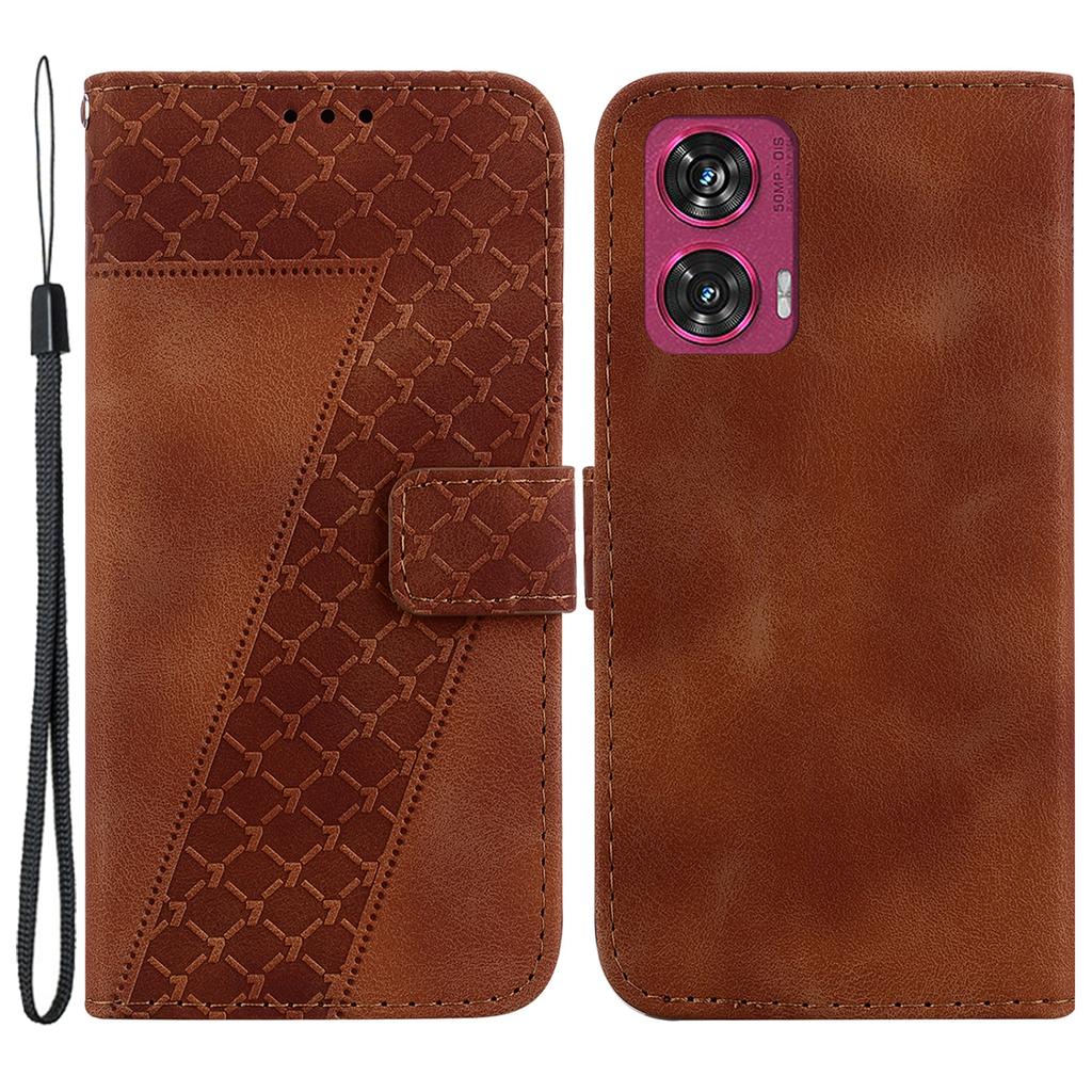 For Motorola Edge 50 Fusion 5G Wallet Case PU Leather Imprint Phone Cover
