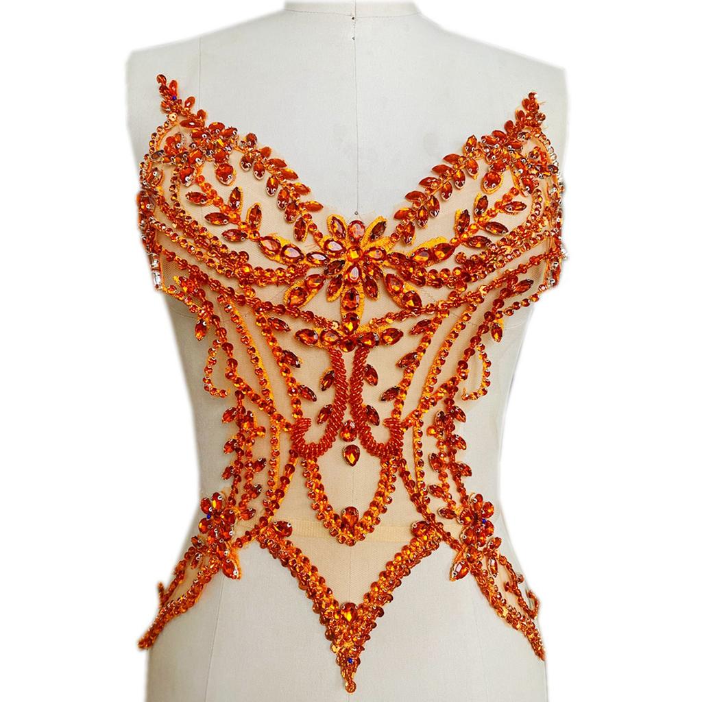 Hand Beaded Patches Sew On Patches 3D Costumes Appliques Patches Decorative Patches for Clothes Dress Decoration