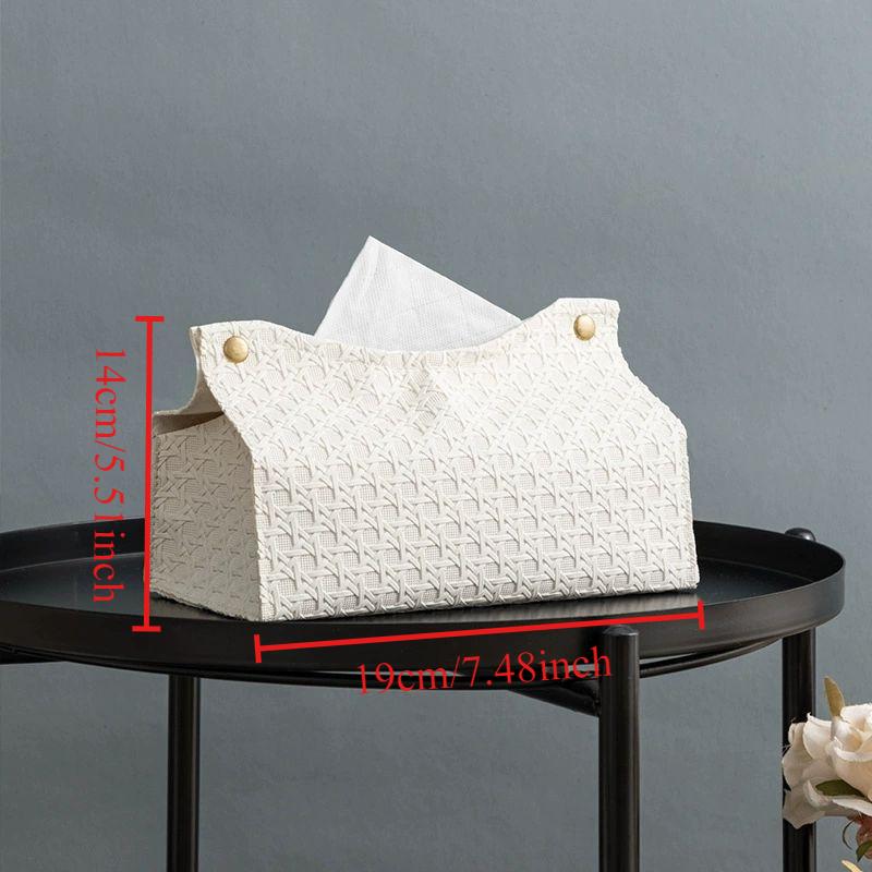 Light Luxury Leather Tissue Box High Aesthetic Living Room Universal El Homestay Coffee Table Desktop Creative Storage