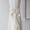 Bohemian Woven Tassel Curtain Tie-back with Leaf Rope Design