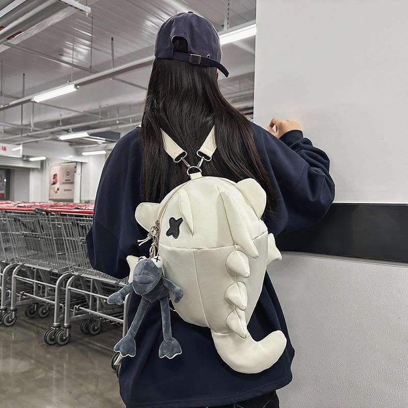 Shark Backpack Trendy Brand Sports Riding Backpack Whale Bag Men's and Women's Personality Trend Travel Bag Multifunctional Breast Bag
