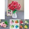 Realistic Lilium Brownie Var Silk Flower Decor For Wedding Home Event And Photo Shoots