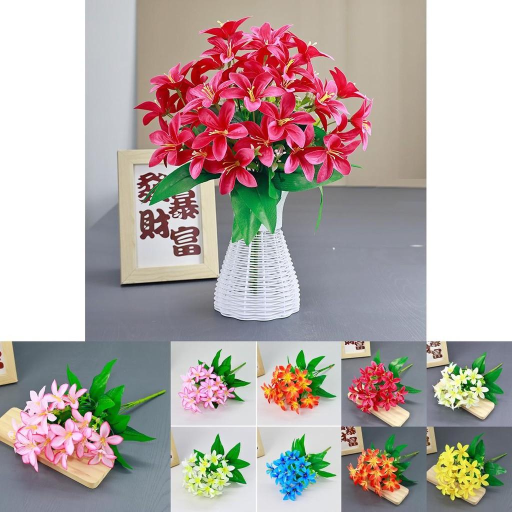 Realistic Lilium Brownie Var Silk Flower Decor For Wedding Home Event And Photo Shoots